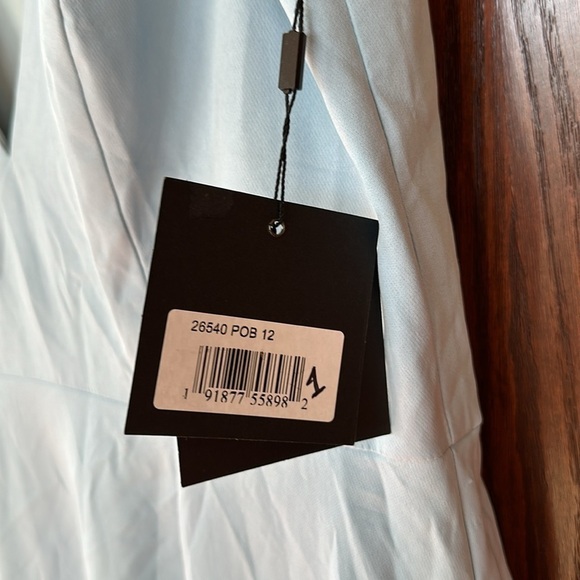 Mac Duggal Sky Blue Maxi Dress with Floral Shoulder Details - Picture 8 of 16